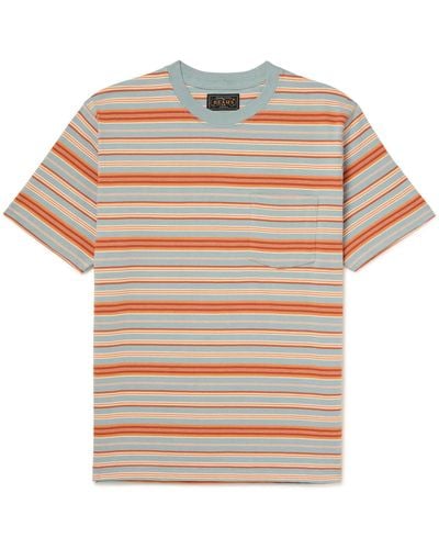 Beams Plus Striped Cotton-jersey T-shirt - Natural