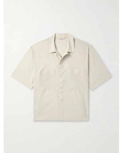 Lemaire Cotton And Silk-blend Poplin Shirt - Natural