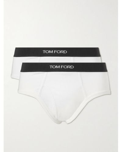 Tom Ford Logo Briefs - White