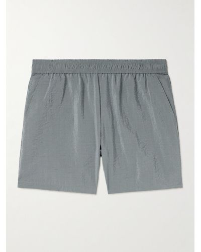 SSAM Straight-leg Silk-blend Shorts - Grey