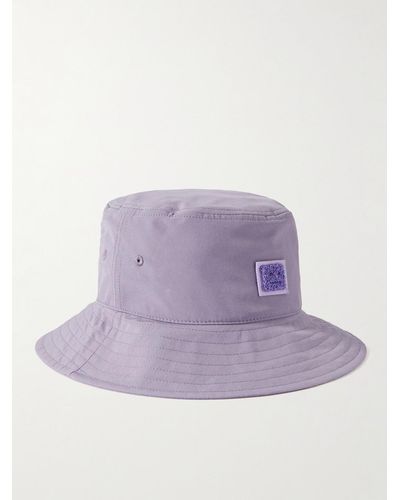 Acne Studios Logo-appliquéd Shell Bucket Hat - Purple