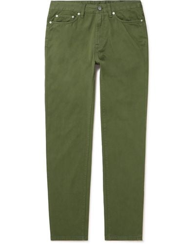 Outerknown Roamer Slim-fit Cotton-blend Twill Pants - Green