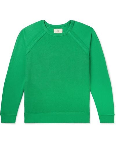 Folk Rework Cotton-jersey Sweatshirt - Green