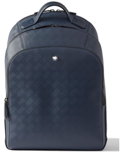Montblanc Extreme 3.0 Logo-appliquéd Textured-leather Backpack - Blue