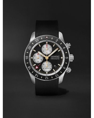 Bremont Supermarine Sport Automatic Chronograph 43mm Stainless Steel And Rubber Watch - Black