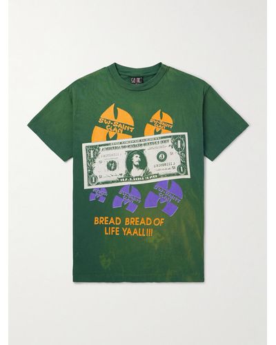 SAINT Mxxxxxx Sean Wotherspoon T-Shirt aus Baumwoll-Jersey mit Print - Grün