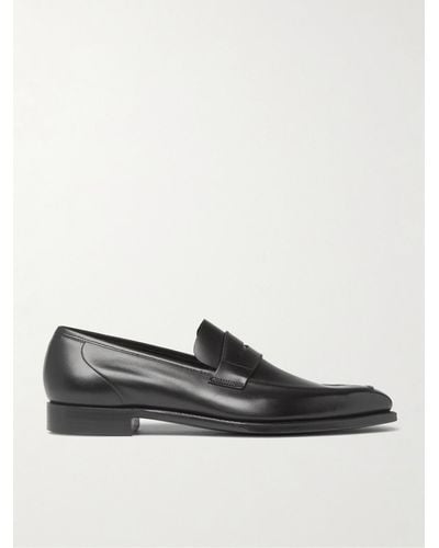 George Cleverley George Leather Penny Loafers - Black