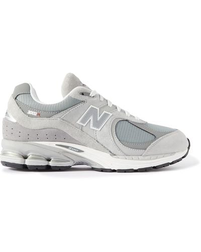 New Balance 2002r Leather-trimmed Suede And Mesh Sneakers - White