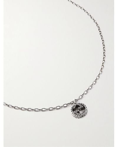 Gucci Burnished Silver Pendant Necklace - Metallic