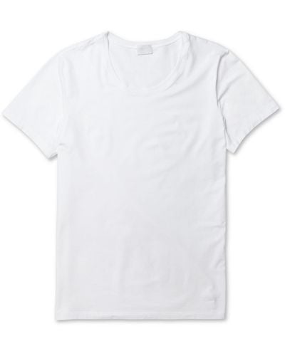 Hanro Superior Mercerised Cotton-blend T-shirt - White