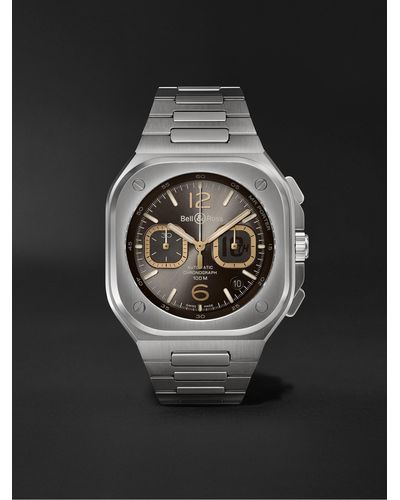 Bell & Ross Mr Porter 10th Birthday Edition Br05 42mm Steel Automatic Chronograph Watch - Grey