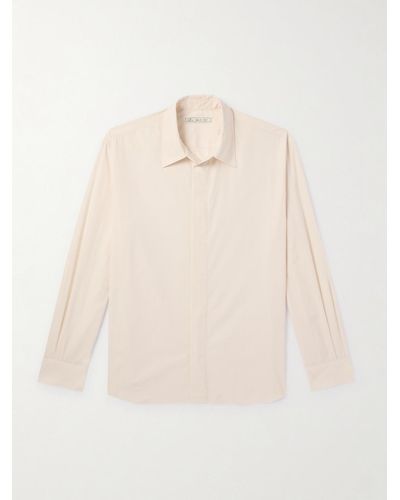 Umit Benan Cotton-poplin Shirt - Natural