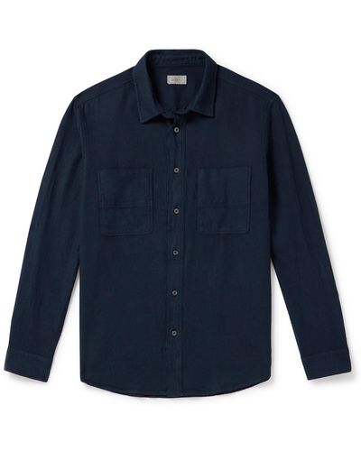 Altea Brando Cotton-twill Shirt - Blue