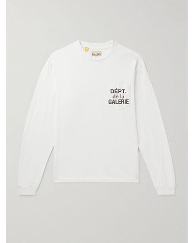 GALLERY DEPT. Maglia in jersey di cotone con stampa Dept De La Galerie - Bianco