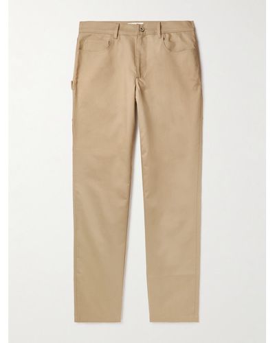 JW Anderson Straight-leg Cotton-sateen Cargo Pants - Natural