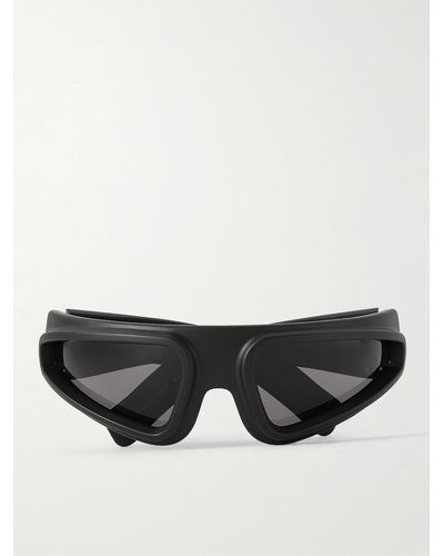Rick Owens Ryder Sonnenbrille mit D-Rahmen aus Azetat - Schwarz