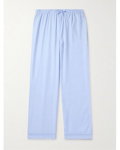 CDLP Gerade geschnittene Pyjama-Hose aus Lyocell - Blau