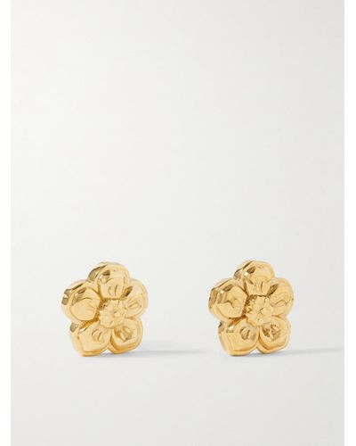 KENZO Boke Flower Gold-tone Earrings - Metallic