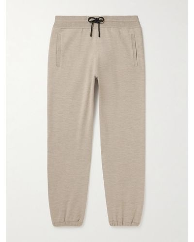 Loro Piana Tapered Cashmere-jersey Joggers - Natural