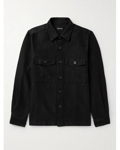 Tom Ford Overshirt in cotone - Nero