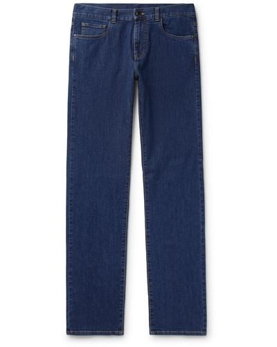 Canali Slim-fit Straight-leg Jeans - Blue