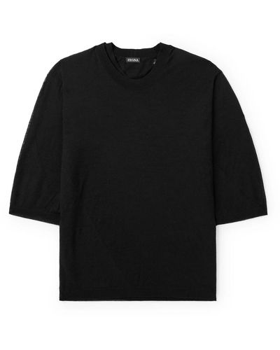 ZEGNA Wool Sweater - Black