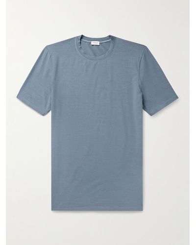 Zimmerli Pureness Stretch-tm Modal T-shirt - Blue