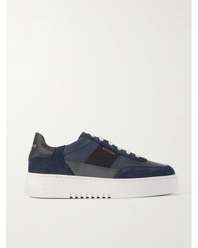 Axel Arigato Orbit Vintage Suede-trimmed Leather Trainers - Blue