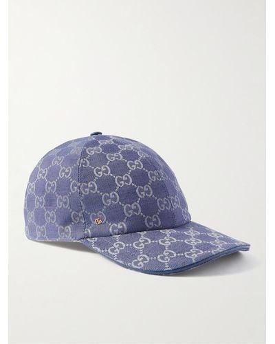 Gucci Monogrammed Cotton-blend Canvas Baseball Cap - Blue