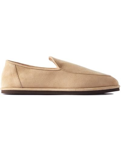 AURALEE Suede Loafers - Natural