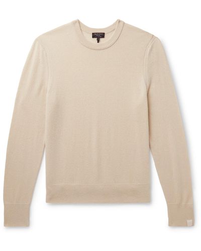 Rag & Bone Harding Slim-fit Cashmere Sweater - Natural