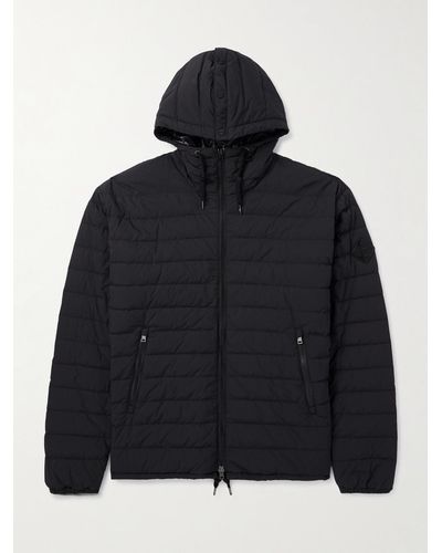 Herno Quilted Padded Shell Hooded Down Jacket - Black