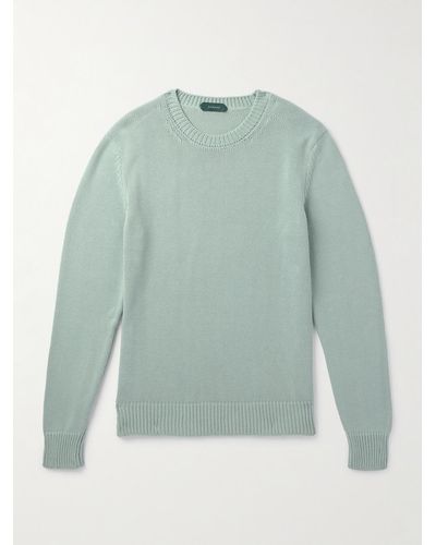 Incotex Zanone Slim-fit Cotton Sweater - Green