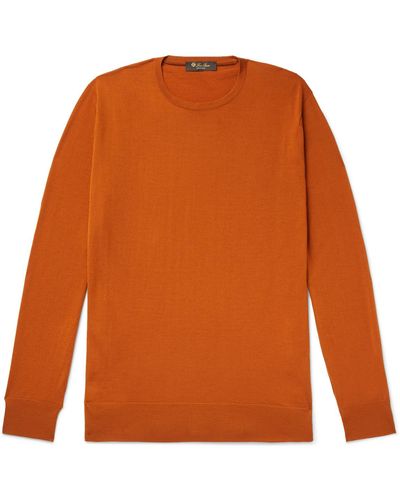 Loro Piana Wish® Virgin Wool Sweater - Orange