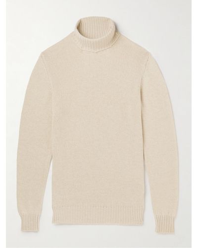 Loro Piana Baby Cashmere Rollneck Jumper - Natural