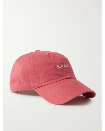 Nike Club Logo-embroidered Cotton-twill Baseball Cap - Pink