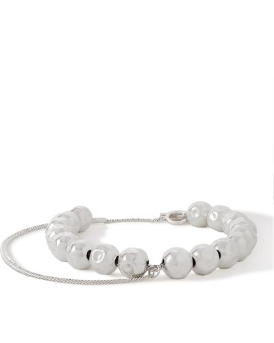 Jil Sander Silver Chain Bracelet - White