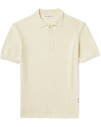 Orlebar Brown Maranon Striped Cotton Polo Shirt - White