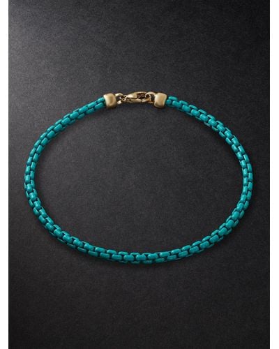 Eera Giada Gold And Enamel Anklet - Blue