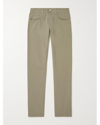 Loro Piana Slim-fit Cotton-blend Pants - Multicolour