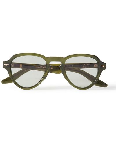 Jacques Marie Mage Hatfield D-frame Acetate Sunglasses - Green