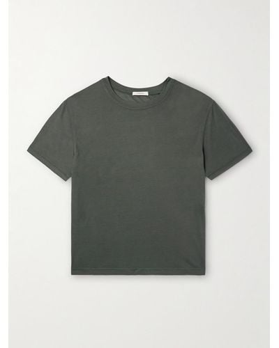 Lemaire T-shirt in jersey di seta - Grigio
