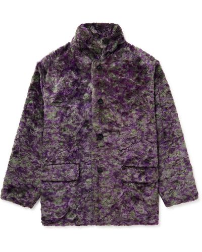 Needles Oversized Faux Fur Coat - Purple