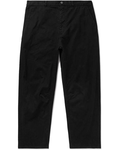 Nili Lotan Carpenter Straight-leg Cotton-blend Twill Pants - Black