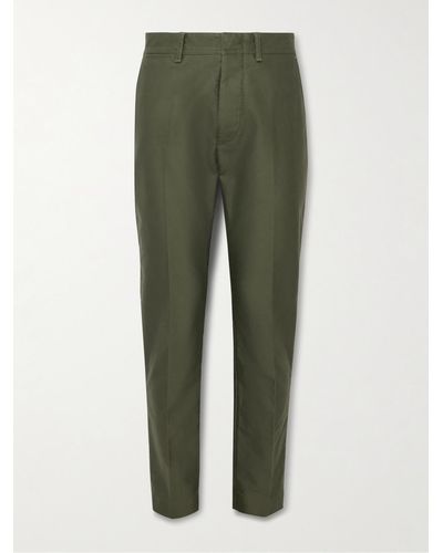 Tom Ford Pantaloni chino a gamba dritta in cotone - Verde