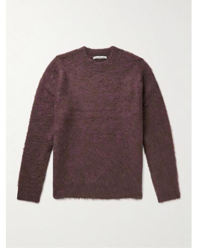 Acne Studios Brushed Knitted Sweater - Purple