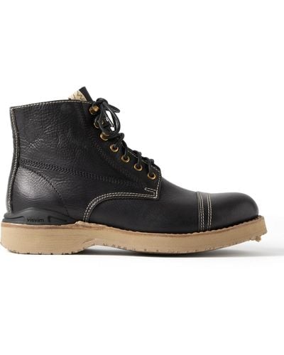 Visvim Virgil Folk Leather Boots - Black
