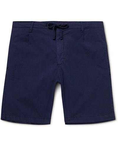 Hartford Tank Straight-leg Cotton Drawstring Shorts - Blue