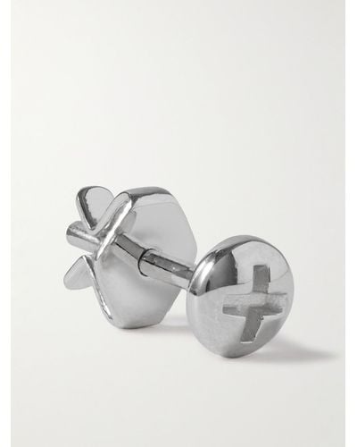 Miansai Screw Sterling Silver Single Earring - Grey