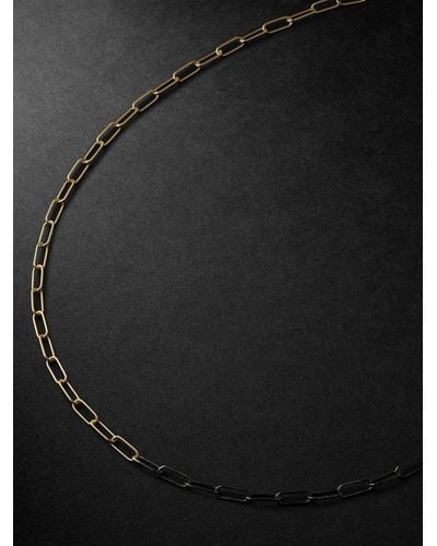 Annoushka Gold And Rhodium-plated Chain Necklace - Black